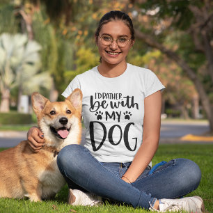 Camiseta Eu Preferencialmente Com Minha Design de Tipografi