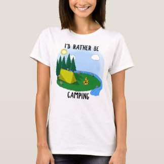 Camiseta Eu Preferencialmente De Acampar - Claro