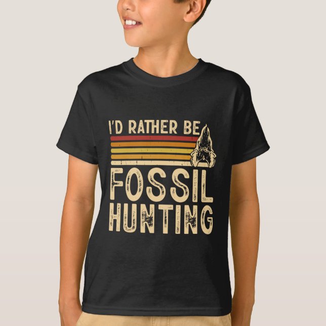 Camiseta Eu Preferencialmente De Caça Fóssil (Frente)