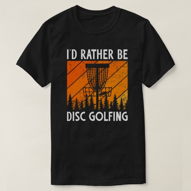 Camiseta Eu Preferencialmente De Estar Em Disco Golfe Retro (Frente do Design)