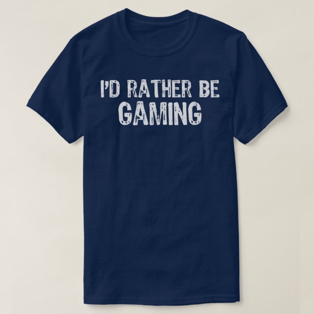 Camiseta Eu Preferencialmente de estar jogando videogame Gi (Frente do Design)