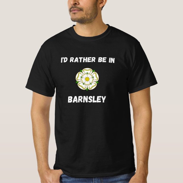 Camiseta Eu Preferencialmente Em Barnsley - Rosa Branca (Frente)
