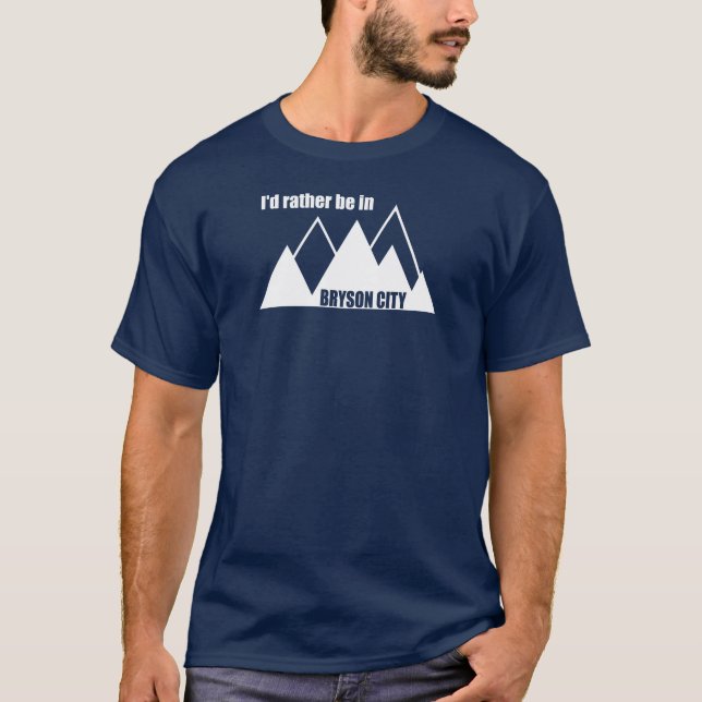 Camiseta Eu Preferencialmente Em Bryson City Mountain (Frente)