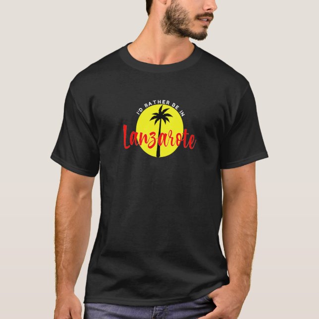 Camiseta Eu Preferencialmente em Lanzarote - Férias de Prai (Frente)