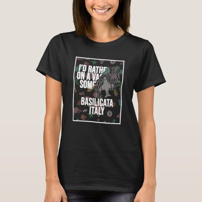 Camiseta Eu Preferencialmente Em Uma Festa Em Basilicata (Frente)