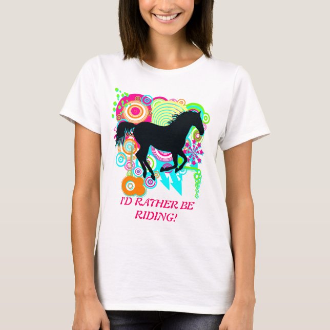 Camiseta EU PREFERENCIALMENTE ESTAR CORRENDO! Galloping Hor (Frente)