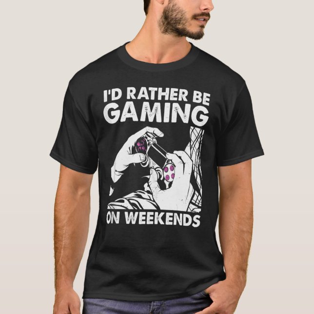 Camiseta Eu Preferencialmente Estar Jogando Geek De Jogo Pa (Frente)