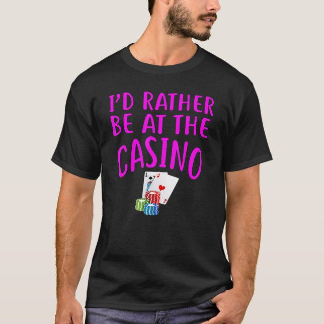 Camiseta Eu Preferencialmente Estar Na Design de Casino Eng (Frente)