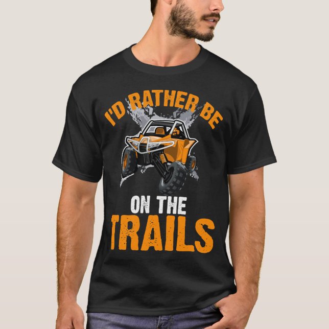 Camiseta Eu Preferencialmente Estar nas trilhas - ATV UTV L (Frente)