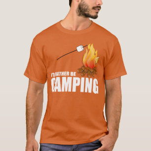 Camiseta Eu PREFERENCIALMENTE ESTARIA ACAMPANDO