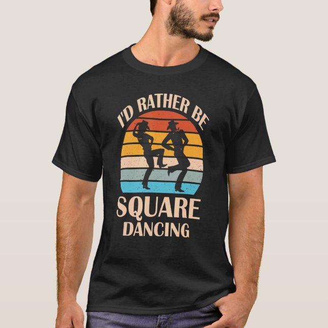 Camiseta Eu Preferencialmente Estaria Dançando Ao Quadrado  (Frente)