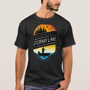 Camiseta Eu Preferencialmente Estaria Em Stormy Lake Wiscon