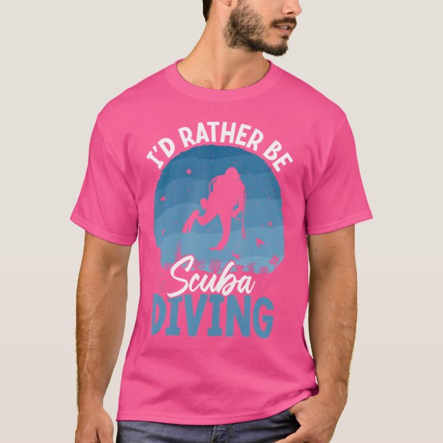 Camiseta Eu Preferencialmente Estaria Mergulhando Em Scuba (Frente)