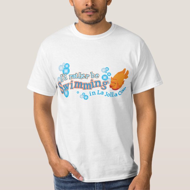 Camiseta Eu preferencialmente estaria nadando no T da angra (Frente)