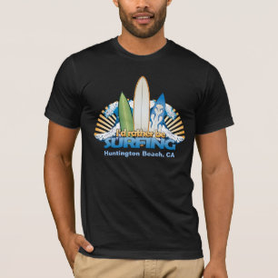 Camiseta Eu preferencialmente estaria surfando - adicione o