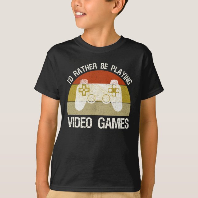 Camiseta Eu Preferencialmente Jogando Videos games (Frente)