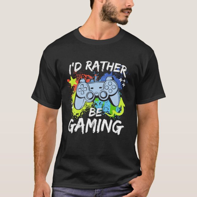 Camiseta Eu Preferencialmente jogar jogos Engraçado Jogador (Frente)