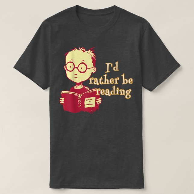 Camiseta Eu preferencialmente lendo (Frente do Design)