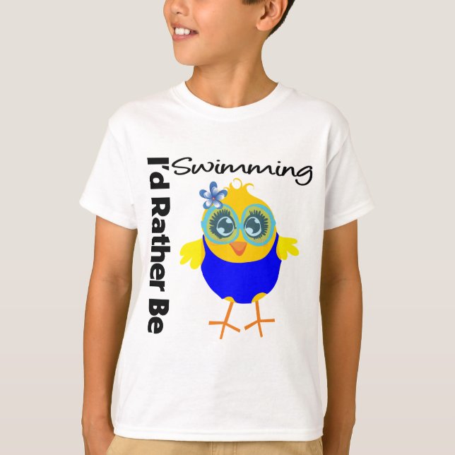 Camiseta Eu Preferencialmente Nadar Pintinho (Frente)