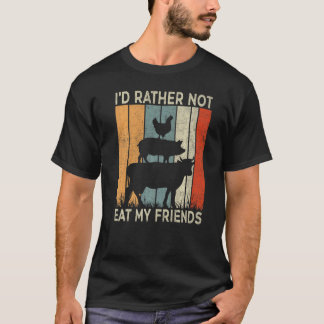 Camiseta Eu Preferencialmente Não Comeria Meus Amigos Engra