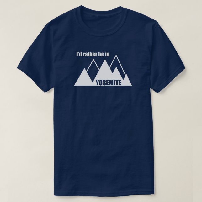 Camiseta Eu Preferencialmente No Parque Nacional Yosemite. (Frente do Design)