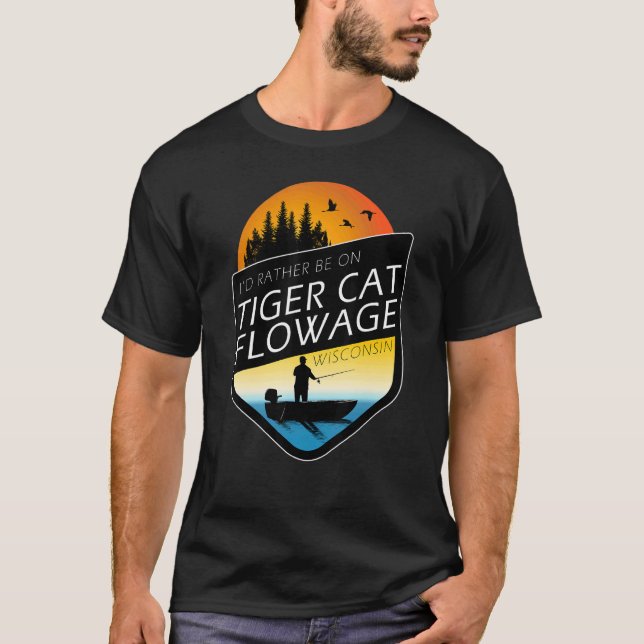 Camiseta Eu Preferencialmente No Tiger Cat Flowage Wisconsi (Frente)