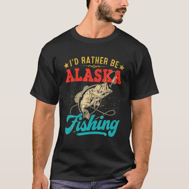 Camiseta Eu Preferencialmente O Alasca A Pescar Oceano Funn (Frente)