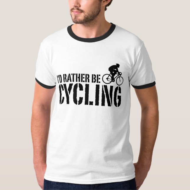 Camiseta Eu Preferencialmente pedalando (macho) (Frente)