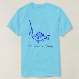 Camiseta Eu preferencialmente pescando slogan peixe gancho