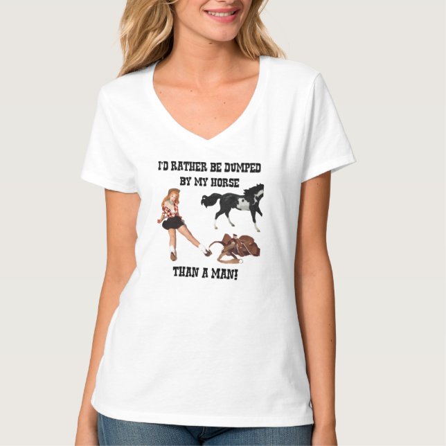 Camiseta Eu Preferencialmente Ser Largado Pelo Meu Cavalo D (Frente)