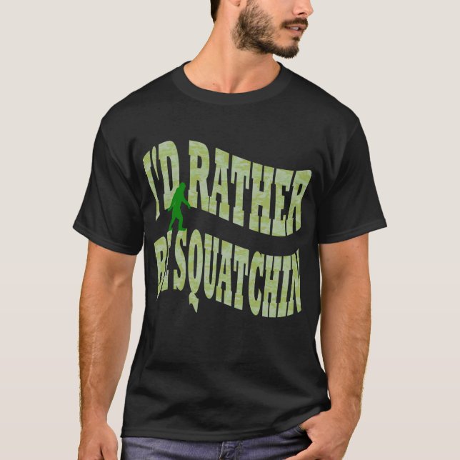 Camiseta Eu preferencialmente ser um camo verde esquadrão (Frente)