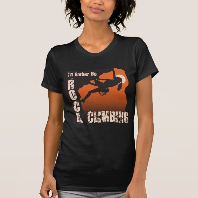 Camiseta Eu preferencialmente seria escalada - menina (Frente)