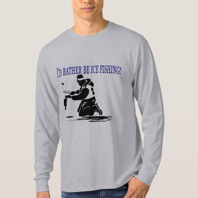 Camiseta Eu preferencialmente seria pesca do gelo! (Frente)
