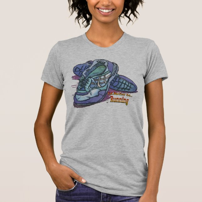 Camiseta Eu preferencialmente seria sapatilhas Running do _ (Frente)