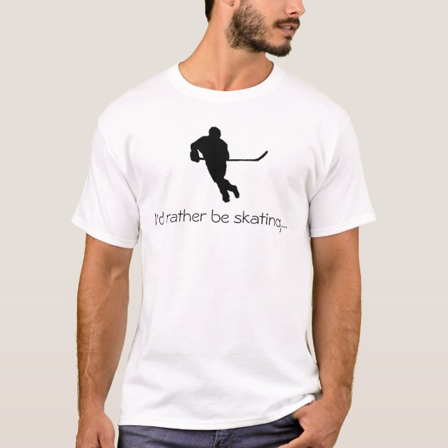 Camiseta Eu preferencialmente seria… t-shirt de patinagem (Frente)