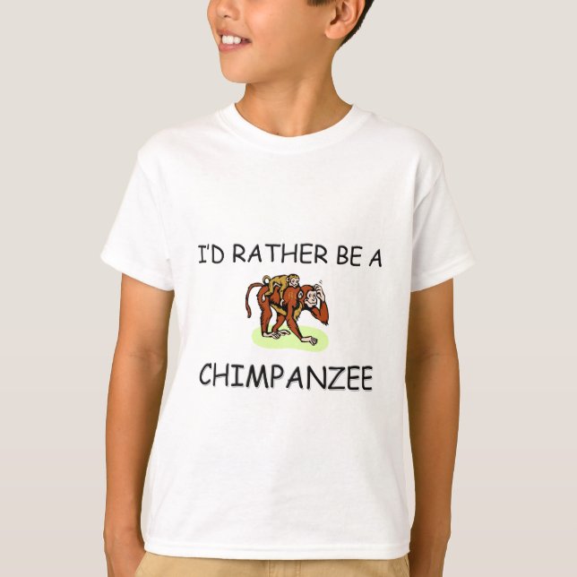 Camiseta Eu preferencialmente seria um chimpanzé (Frente)