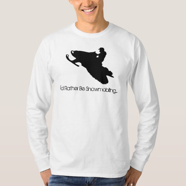Camiseta Eu preferencialmente Snowmobiling… (Frente)