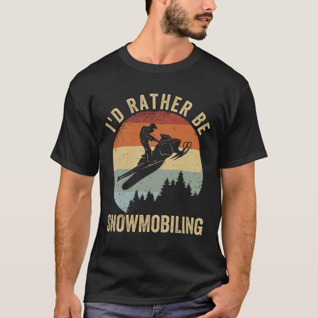 Camiseta Eu Preferencialmente Snowmobiling (Frente)