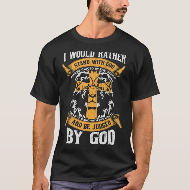 Camiseta Eu Preferencialmente Stand Com Deus Cristo Christi (Frente)