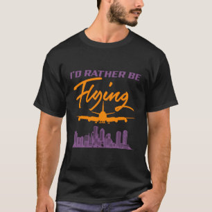 Camiseta Eu Preferencialmente Voando Navegador Céu Voando V