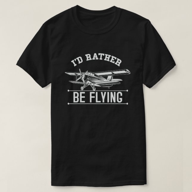 Camiseta Eu Preferencialmente Voando Piloto De Avião De Avi (Frente do Design)
