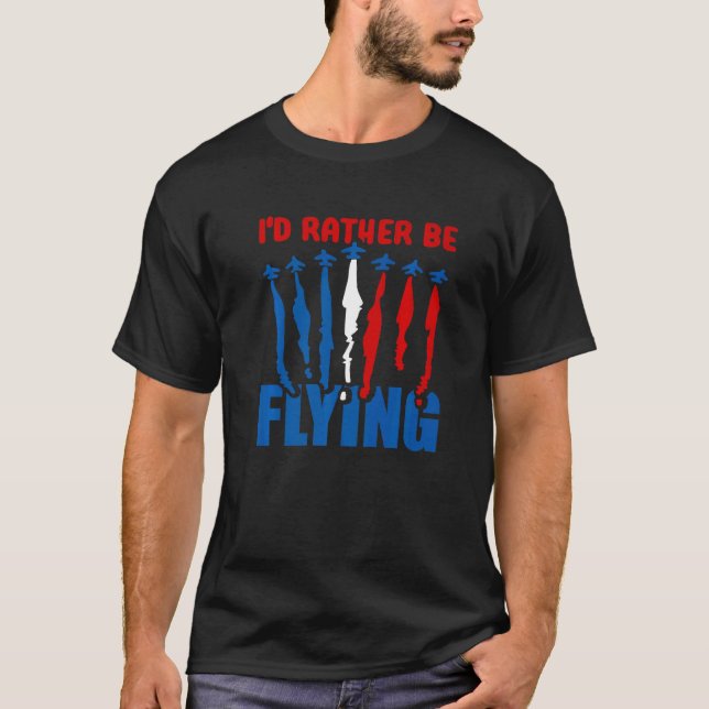 Camiseta Eu Preferencialmente Voando Piloto De Avião Voador (Frente)