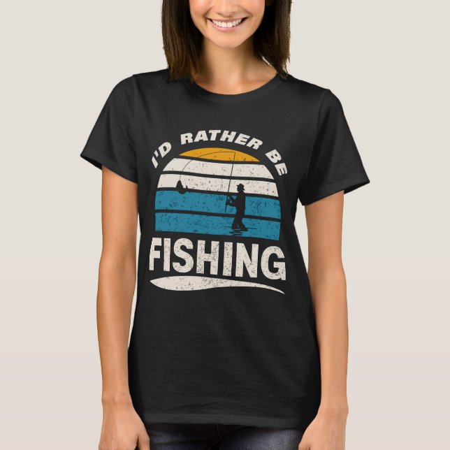 Camiseta Eu preferia estar pescando (Frente)