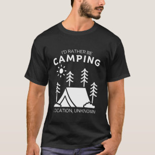 Camiseta Eu preferiria estar acampando