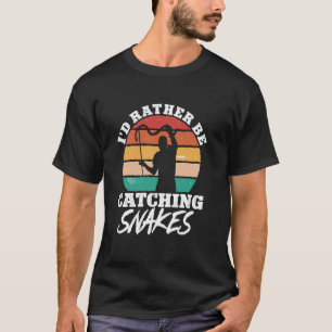 Camiseta Eu Preferiria Estar Apanhando Cobras Anfíbio Rã La