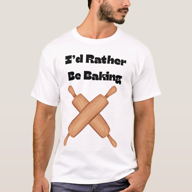 Camiseta Eu Preferiria Estar Assando (Frente)