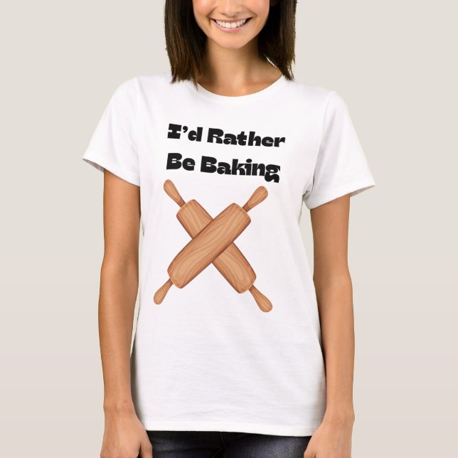 Camiseta Eu Preferiria Estar Assando (Frente)