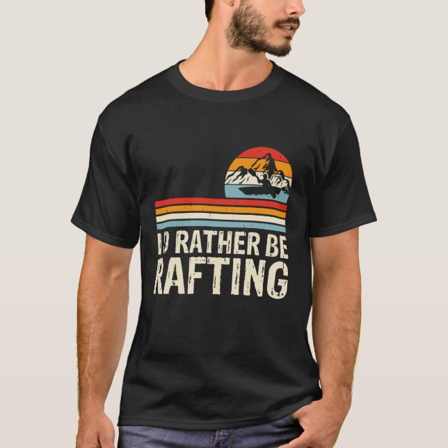 Camiseta Eu Preferiria Estar Em Uma Balsa Gráfico (Frente)