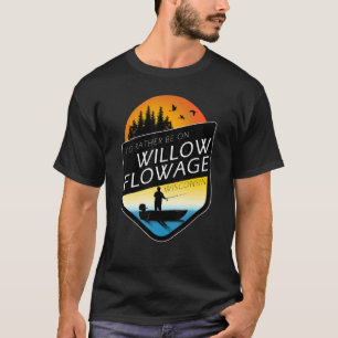 Camiseta Eu Preferiria Estar Em Willow Flowage Wisconsin Pe