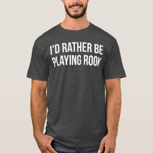 Camiseta Eu Preferiria Estar Jogando Rook engraçado